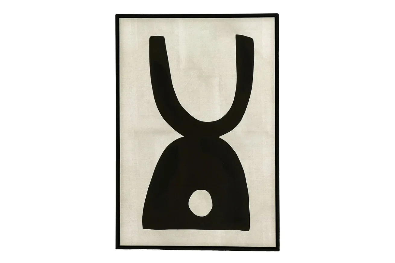Wandbild Equilibro schwarz H 90 cm