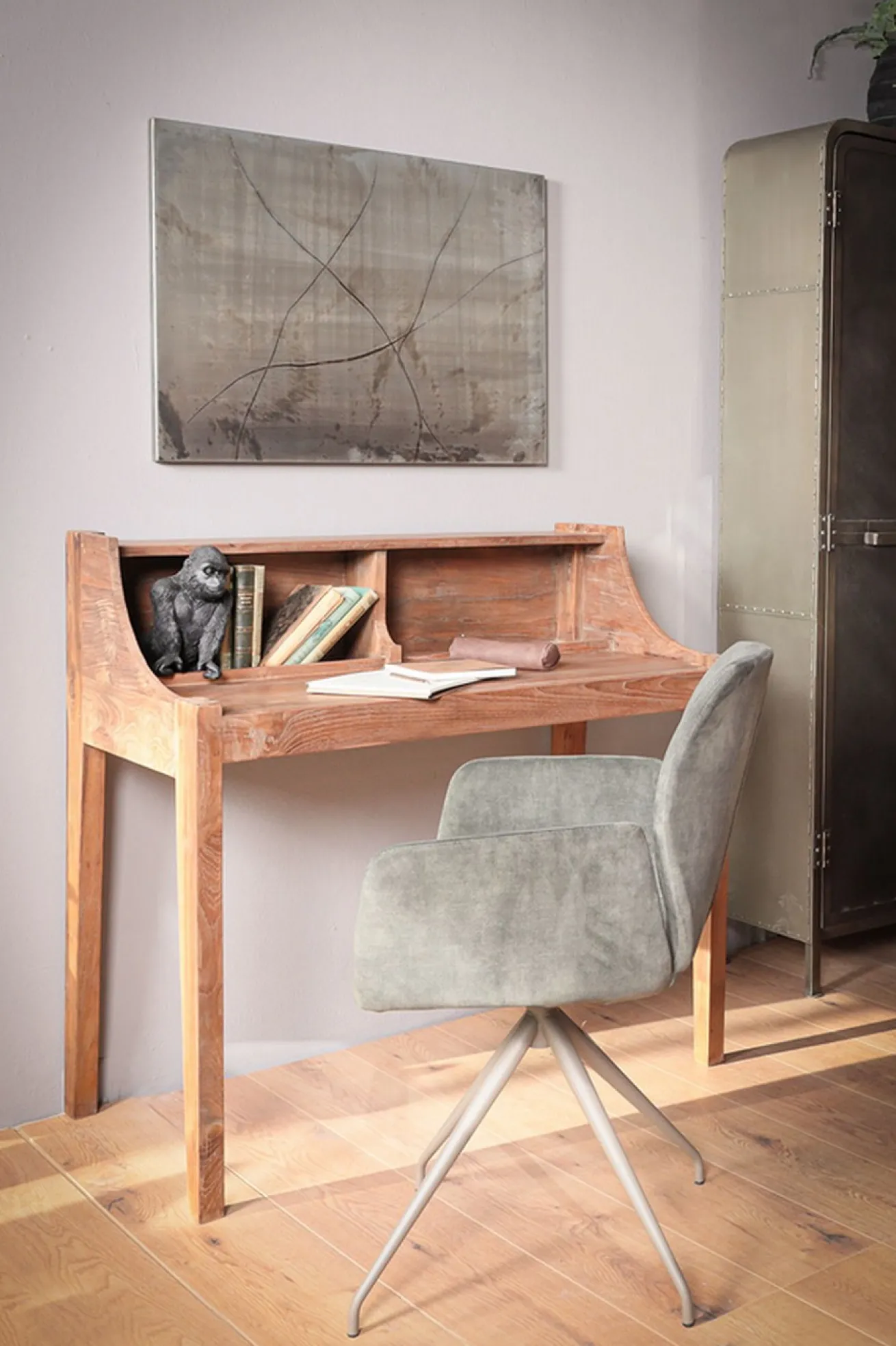 Wandbild Industrial Metall Look silber