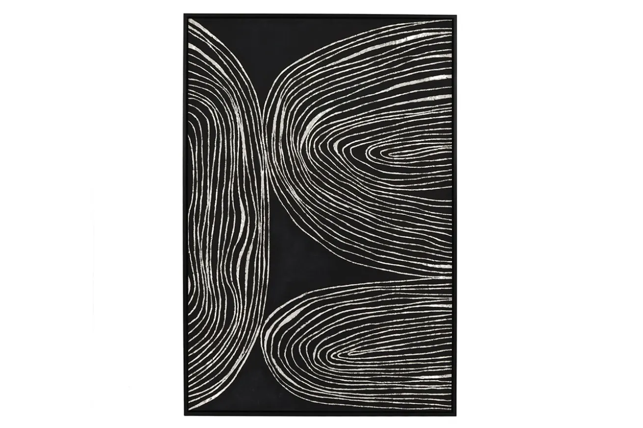 Wandbild Sestri schwarz weiss 63x123
