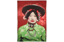 Wandbild Tibetian Girl 70 x 100 cm