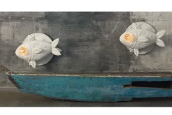 Wandleuchte Aprile Fisch weiss