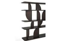 Wandregal Geometric Teak gebeizt
