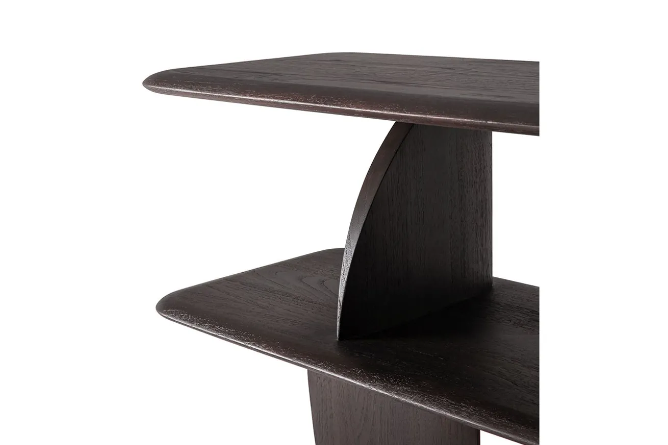 Wandregal Geometric Teak gebeizt