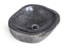 Waschbecken Kiesel rund medium