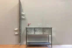 Weinregal Teak grau H 180 cm