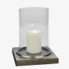 Windlicht Herakles dunkel bronze niedrig