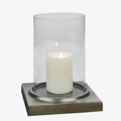 Windlicht Herakles dunkel bronze niedrig