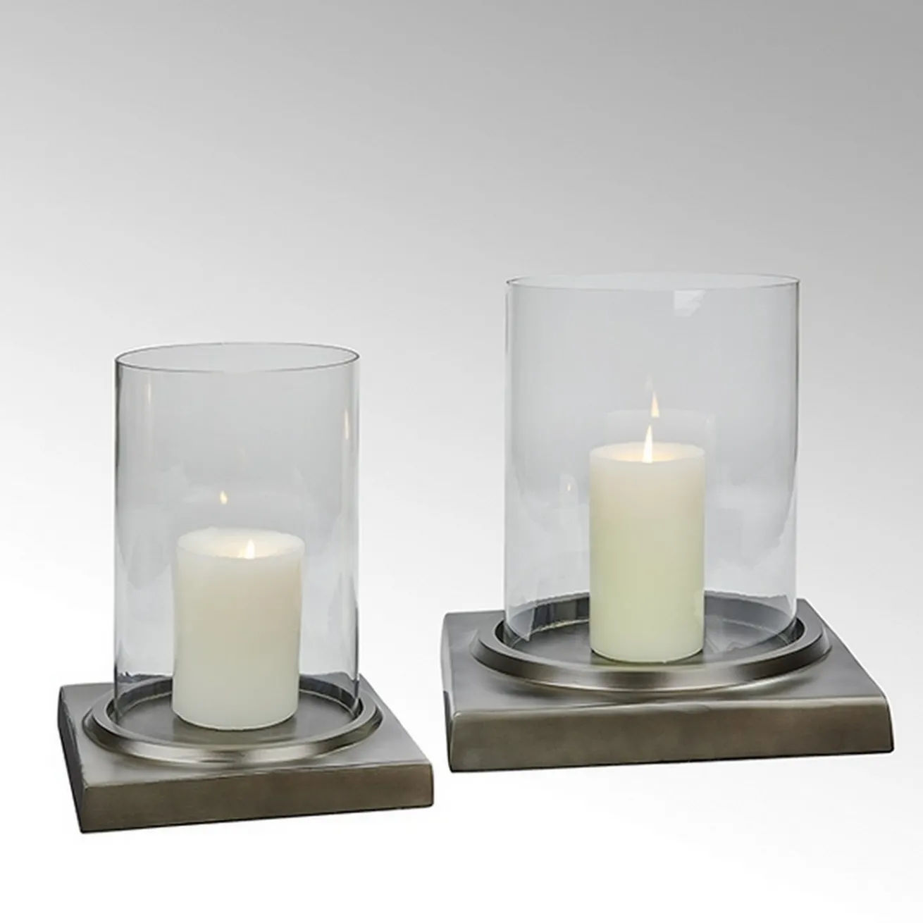 Windlicht Herakles dunkel bronze niedrig