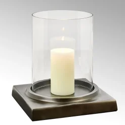 Windlicht Herakles dunkel bronze hoch
