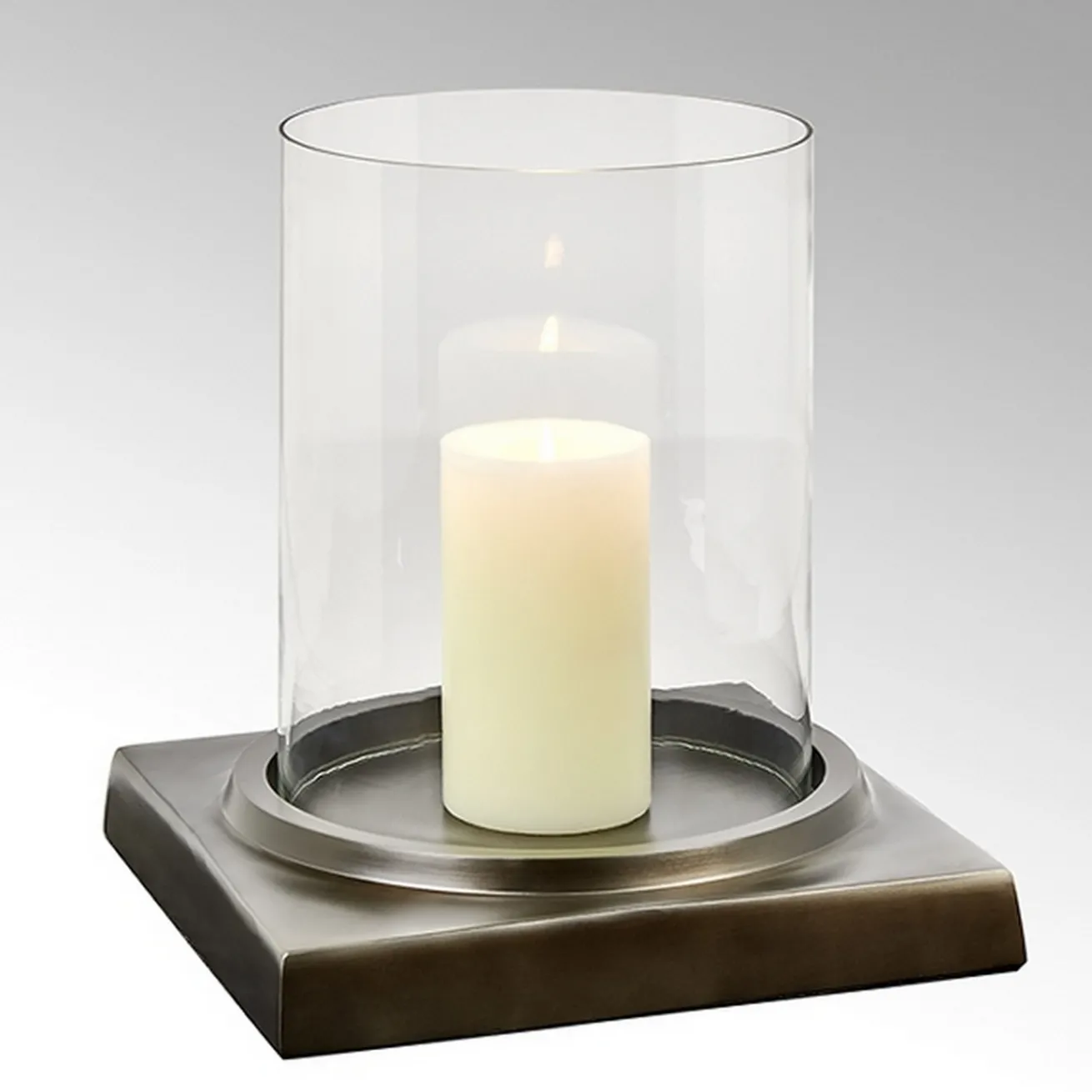 Windlicht Herakles dunkel bronze hoch