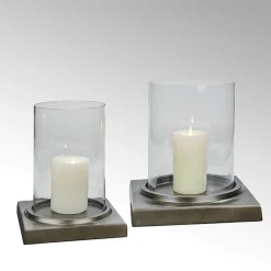 Windlicht Herakles dunkel bronze hoch