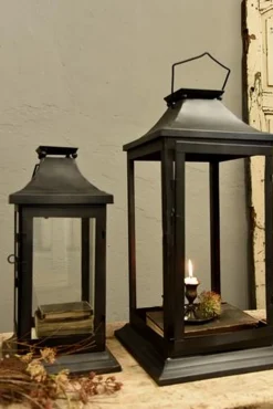 Windlicht Paris Metall schwarz