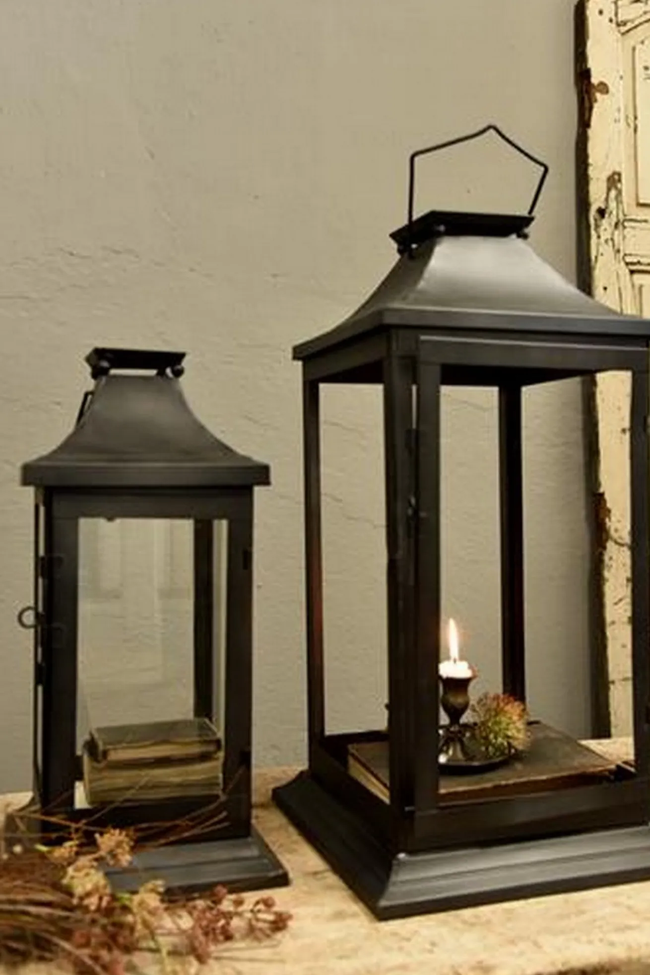 Windlicht Paris schwarz klein