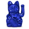 Winkekatze Lucky Cat Cosmic shiny blau