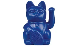 Winkekatze Lucky Cat matt dunkelblau
