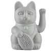 Winkekatze Lucky Cat matt grau